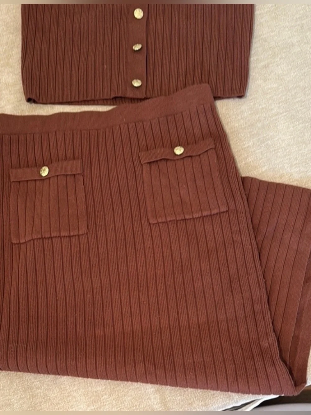 Christian Lacroix Rust Brown
Ribbed Knit Two-Piece - Picture 3 of 5